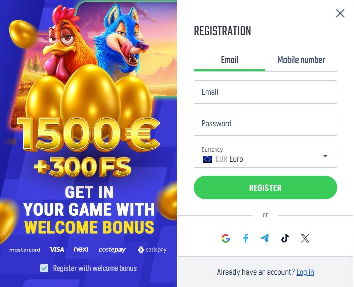 Codice promo winnita a Italy